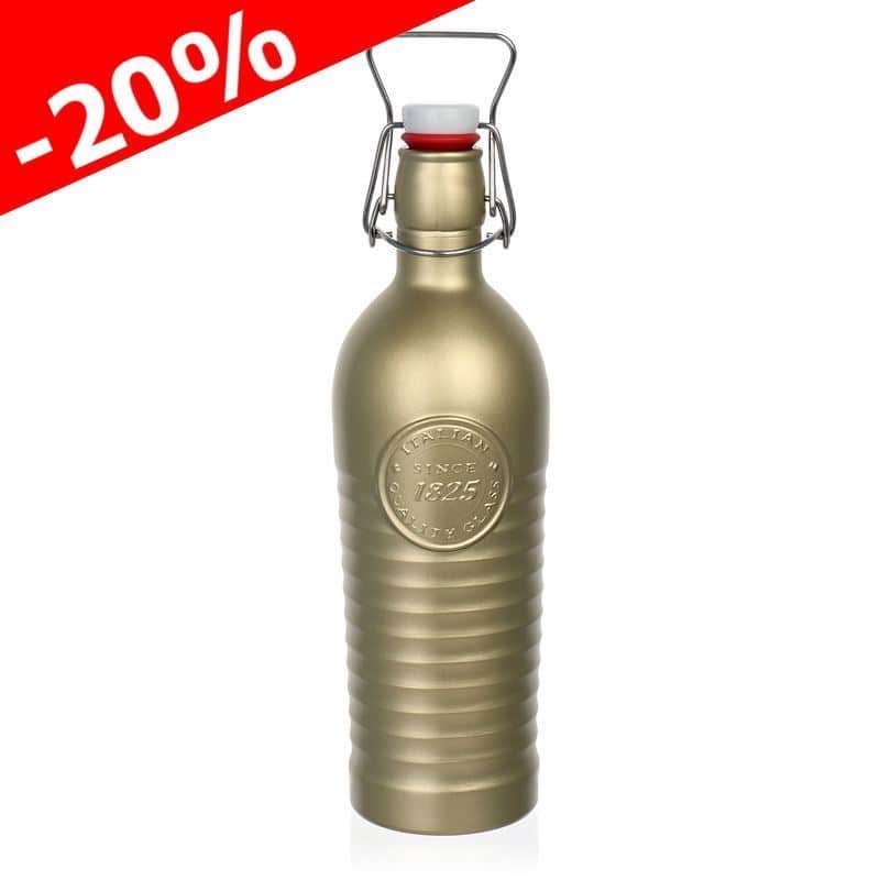 Staklena boca od 1200 ml 'Officina 1825', zlatna, otvor: Zakretni vrh