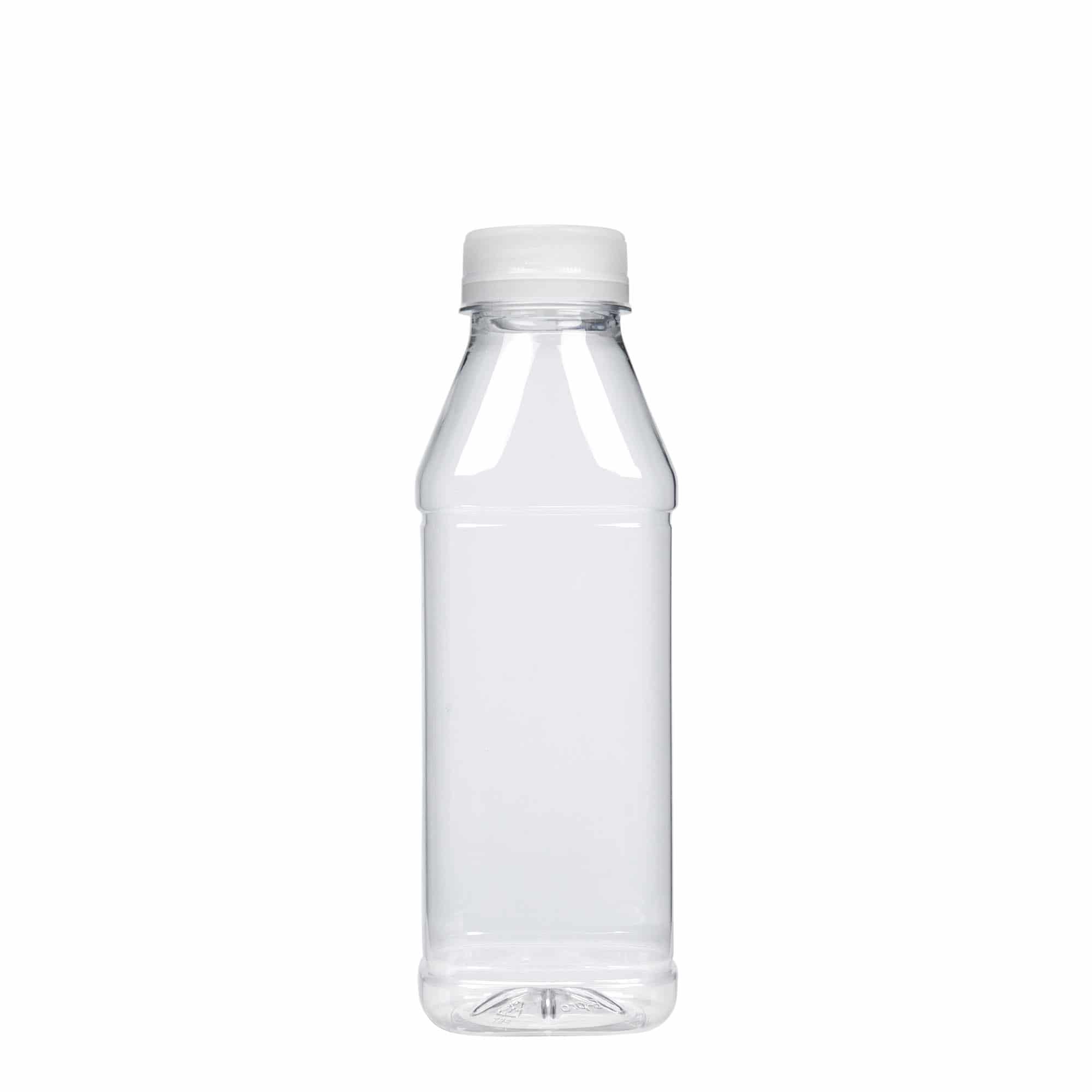 PET boca od 500 ml 'Milk and Juice Carré', kvadratna, plastika, otvor: 38 mm