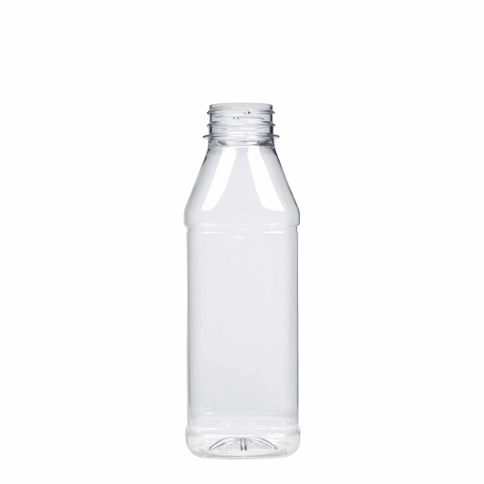 PET boca od 500 ml 'Milk and Juice Carré', kvadratna, plastika, otvor: 38 mm