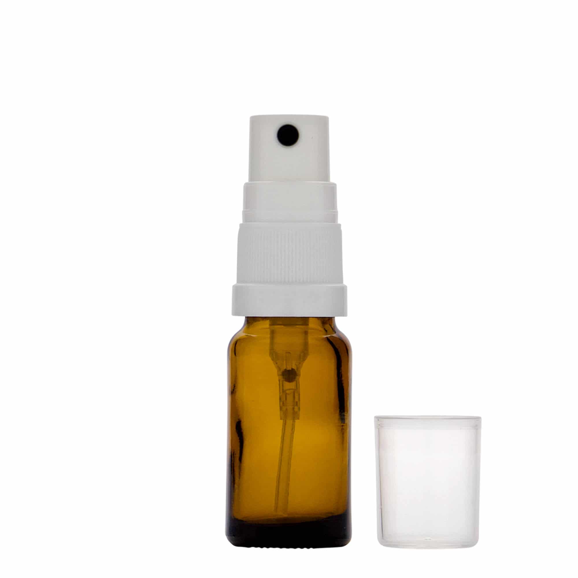 Sprej boca medicinska od 10 ml, staklo, braon, otvor: DIN 18