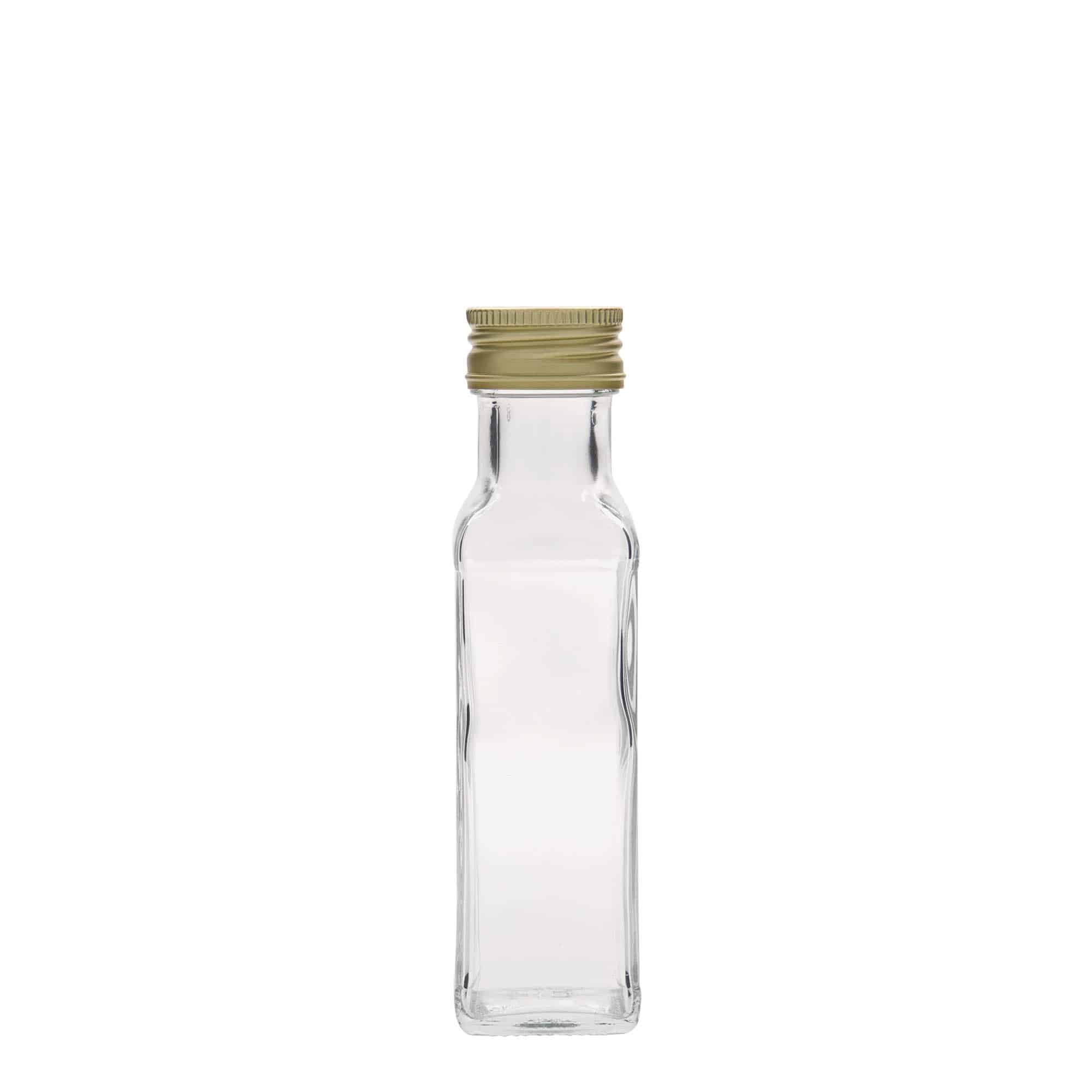 Staklena boca od 100 ml 'Marasca', kvadratna, otvor: PP 31,5