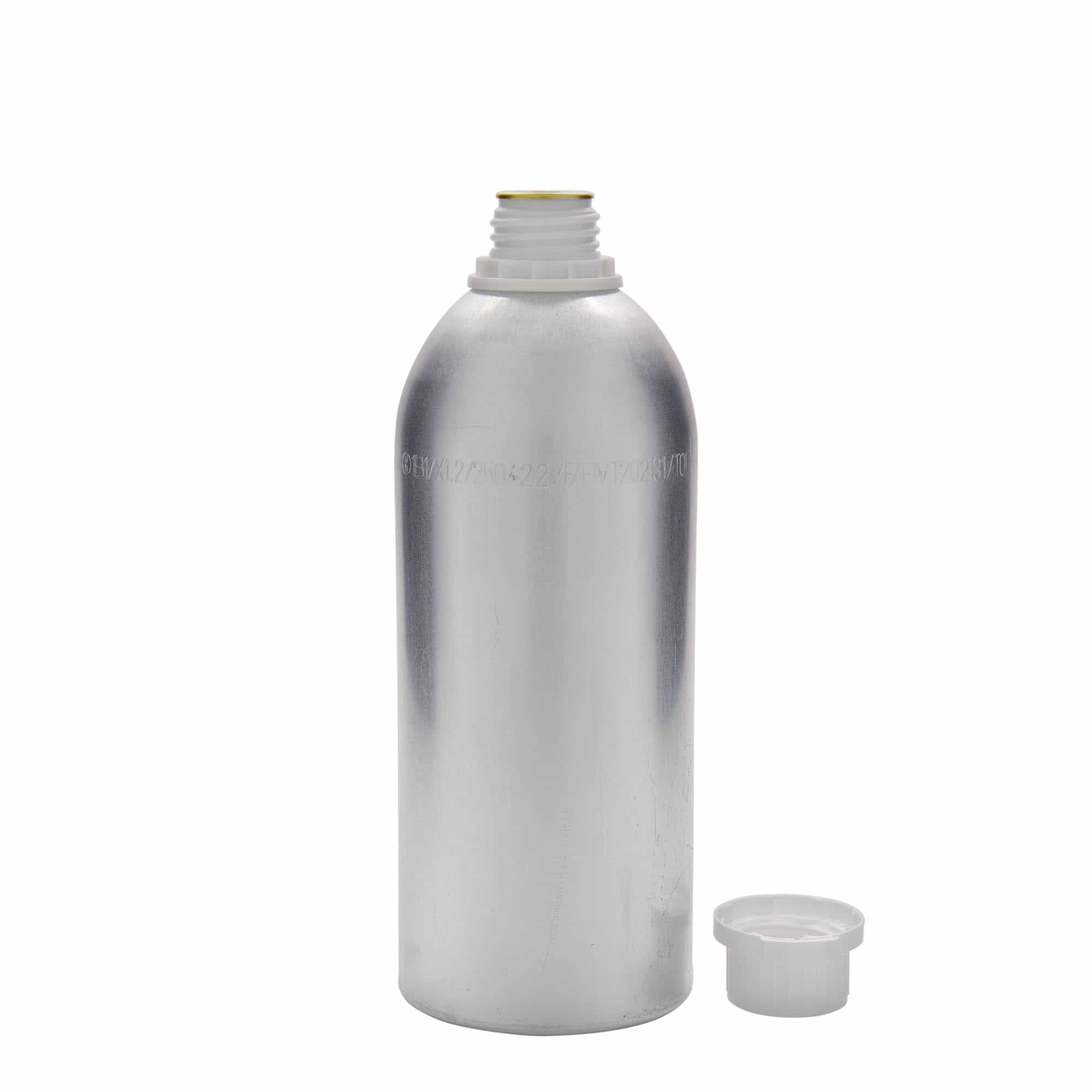 Aluminijumska boca od 1100 ml, metal, srebrna boja, otvor: DIN 32